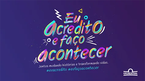 Key visual Eu acredito e faço acontecer